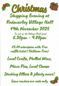Christmas Shopping Evening @ Redmarley Village Hall