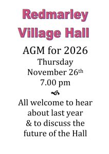 Village Hall AGM @ Redmarley Village Hall